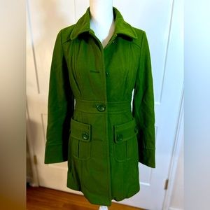 TRADEMARK TULLE for Nordstrom | Beautiful lined green wool coat